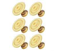 EfforPrac Solid Zinc Alloy Drawer Knobs Vintage Radial Fluted Design(6) | Radial ribbed fluting, dot moldings, traditional antique mix modern luxury, artisanal home decor touch