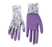 EfforPrac Unisex Gardening Gloves 15-Pack for Planting Digging(Purple) | 15-piece for value set, woven back ventilation, keeps hands dry, latex palm coating, for ideal for long sessions