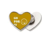 Effort Expression Struggle Meaning Heart Metal Pin Brooch Clip Love
