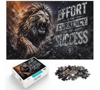 Effort is the Currency of Success, Lion Motiv Jigsaw Puzzle, 1000 Piece | For a Christmas gift idea for puzzle fans: Adult jigsaw puzzle with 1000 pieces offers a classic activity for Christmas.