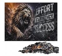 Effort is the Currency of Success, Lion Motiv Jigsaw Puzzle, 500 Pieces | A focused indoor hobby: a simple way to organise the image at your own pace.
