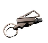 Effortesly Lighter Keychain, Permanent Match Infinity Lighter with Multitool Keychain Bottle Opener, Match Portable Kerosene Butane, Personalized Creative Pendant (Black)