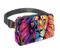 Effortless Adventure Awaits, Discover The Versatility of our Adjustable Strap Fanny Bag, a Travel Waist Pack for Men and Women, Ideal for Running, Walking, Hiking, and Cycling, Color Drawing Lion