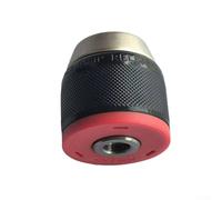Effortless Bit Changes with The Reliable 10mm Ratchet Self Locking Drill Chuck Compatible with Most Standard Hand Electric Drills (red)