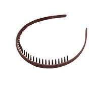 Effortless Skinny Headbands for Women Non Slip Hair Accessories Plastic Hairbands with Teeth Comb for Work Gym and Daily Wear(Wine red)