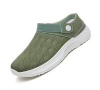 Effortless Slip-On Summer Walking Shoes Women's Feather-Light Mesh Arch Support Sneakers with Secure Grip Soles Memory Foam(A2122) Green