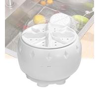 Effortless Vortex Fruit and Vegetable Washer,Compact Countertop Cleaner,Circulating Water Rinses Berries,Greens and Meats,Quiet,Portable for Flats,Caravans and Trips (A 1PC)