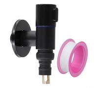Effortless Water Management with This Sturdy Stainless Steel Washing Machine Faucet Angle Valve (Black)