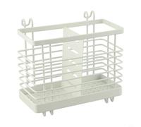 Effortlessly Maintain a Tidy Cooking Area Using the Innovative Shape of the Reliable Carbon Steel Storage Unit That Keeps Everything Dry (White)