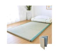 Effortsaving 3.5 Thick Japanese Traditional Floor Mat,Natural Rush Grass Folds Easily Great for Bed Meditation Space Yoga Zen Room(Size:100X200X3..5cm)