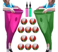 EFGETD Granny Pants Yard Game Set, Granny Pants Party Rush! Outdoor Game with Bouncy Balls Backyard Funny Party Games Team Relay Race Family Reunion(2pcs-a)