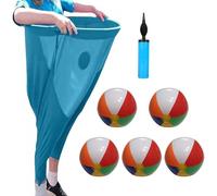 EFGETD Granny Pants Yard Game Set, Granny Pants Party Rush! Outdoor Game with Bouncy Balls Backyard Funny Party Games Team Relay Race Family Reunion(Blue)