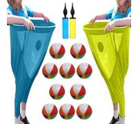 EFGETD Granny Pants Yard Game Set, Granny Pants Party Rush! Outdoor Game with Bouncy Balls Backyard Funny Party Games Team Relay Race Family Reunion(2pcs-b)
