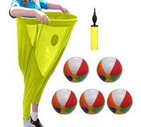 EFGETD Granny Pants Yard Game Set, Granny Pants Party Rush! Outdoor Game with Bouncy Balls Backyard Funny Party Games Team Relay Race Family Reunion(Yellow)