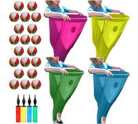 EFGETD Granny Pants Yard Game Set, Granny Pants Party Rush! Outdoor Game with Bouncy Balls Backyard Funny Party Games Team Relay Race Family Reunion(4pcs)