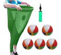 EFGETD Granny Pants Yard Game Set, Granny Pants Party Rush! Outdoor Game with Bouncy Balls Backyard Funny Party Games Team Relay Race Family Reunion(Green)