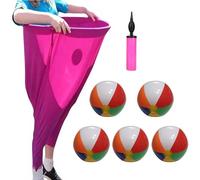 EFGETD Granny Pants Yard Game Set, Granny Pants Party Rush! Outdoor Game with Bouncy Balls Backyard Funny Party Games Team Relay Race Family Reunion(Pink)