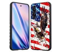 EFGWSDER for Galaxy A57 5G Case,Shock-Absorption Flexible TPU Rubber Protective Cell Phone Cover for Samsung Galaxy A57 5G 6.7 inch 2026,Bald Eagle on American Flag