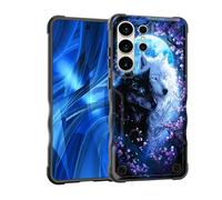 EFGWSDER for Galaxy S26 Ultra Case,[Dual Layer][10 FT Military Grade Drop Protection] Heavy Duty Shockproof Case for Samsung Galaxy S26 Ultra 6.9" 2026,Wolf Love in Moonlight