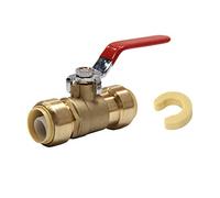 EFIELD 1 Inch Push-Fit Full Port Ball Valve with a Disconnect Clip to Connect Pex, Copper, CPVC Pipe,(PF-VALVE019)