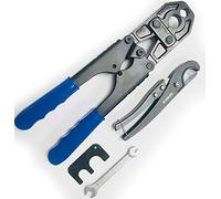 EFIELD Pex Pipe 1/2 Inch and 3/4 Inch Combo Crimping Tool for Copper Ring with Go-No-Go Gauge with Free Cutter Meet ASTM1807,(TOOL013)