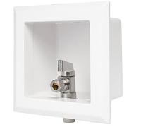 EFIELD Pre-Assembled Dishwasher Outlet Box, 1/2-Inch CPVC Inlet Connection with Installed 1/4-Turn Stop Angle Valve, Chrome Plated,(DW001)