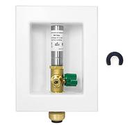 EFIELD Push-fit Ice Maker Outlet Box, 1/2-Inch Push-Fit Connection with Stainless Steel Hammer Arrestor, Installed 1/4-Turn Ball Valve,(IM015)