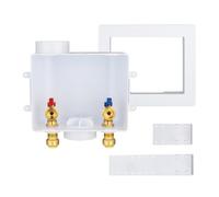 EFIELD Universal Washing Machine Outlet Box,1/2-inch Push-fit Inlet x 3/4 inch MHT Outlet Connection, Center Drain,(WM050)
