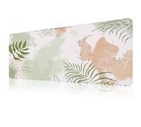 EFISH Large Gaming Mouse Pad (31.5 x 11.8 x 0.12 inch), Extended XL Desk Pad, Stitched Edges, Non-Slip Rubber Base, Easy to Clean, Watercolour - 1, Polyester, 80 x 30 cm