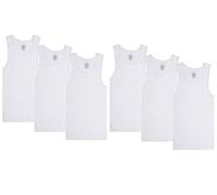 Efit 3-6 Pack Men's 100% Cotton Wife Beater A-Shirts Undershirt Plain Ribbed Tank Top, 6 White, Medium