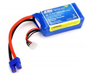 EFL 1350mAh 3S 11.1V 30C LiPo, 13AWG EC3 O-EFLB13503S30