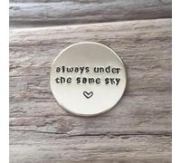 EFLAL Heartfelt Pewter Pocket Tokens, Hand Stamped Personalized Pewter Pocket Token, Pocket Token for Your Significant Other, Inspirational Gifts for Loved Ones (F)