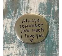 EFLAL Heartfelt Pewter Pocket Tokens, Hand Stamped Personalized Pewter Pocket Token, Pocket Token for Your Significant Other, Inspirational Gifts for Loved Ones (E)