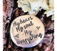 EFLAL Heartfelt Pewter Pocket Tokens, Hand Stamped Personalized Pewter Pocket Token, Pocket Token for Your Significant Other, Inspirational Gifts for Loved Ones (B)