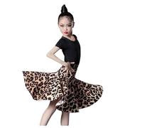 EFLALYHG A11,150, Latin Dance Dress for Girls, Child Performance Dance Practice Skirt, Dance Competition Costume Skirt for Rumba Samba Cha Cha Tango Party Skirt