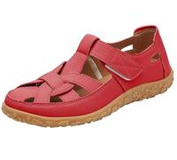 EFLALYHG Womens Leather Orthopedic Sandals, Non-Slip Casual Roman Sandals,Summer Casual Hollow Hole Holiday Beach Gladiator Shoes,red,2 UK