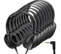 EFLUB 8 Pack Classroom Headphones Bulk for Kids, Durable On-Ear Headphones for Classroom Students, Complete Classroom Set of Headphones for School Testing, Study and Online Learning(Black)