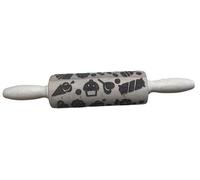 efo Embossed Rolling Pin with Engraved Design - Decorative Dough Roller - Cake Baking Accessories to Make Unique Bakes and Pottery - Beautifully Handmade Patterned Rolling Pin 24cm (Treats)