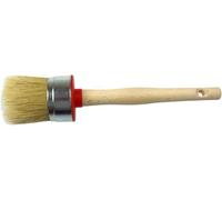 EFO Round Paint Brush Ø 50 mm | Paint Brush with Natural & Synthetic Bristle Blend | Furniture Paintbrush for Chalk Paint, Wax, Varnish, and Oil | Wax Brushes for Furniture | Ergonomic Wooden Handle