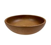 EFO Wooden Bowl 20 cm | Bowl for Fruit or Salad Made of Rustic Beechwood | Wooden Dish for Snacks, Serving or Decor | Ideal for Kitchen, Picnic, Dining or Gift Use | Natural Finish