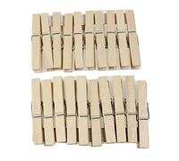 EFO Wooden Clothes Pegs 20 Pack | Wooden Pegs made from durable beechwood with strong spring | Clothespins ideal for washing line, laundry and household use | Clips for crafts and DIY projects