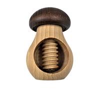 EFO Wooden Nutcracker in Mushroom Design | Robust Beechwood Nut Cracker with Screw Mechanism | Effortless Tool for Cracking Walnuts, Hazelnuts and Almonds - Rustic Gift Idea