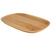 EFO Wooden Plate 31x20 cm | Wood Serving Platter Made of Natural Beech Wood | Wooden Tray Ideal for Serving Cheese, Fruit, and Snacks at Parties or BBQs | Snack Platter Versatile and Decorative