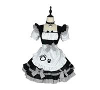 EFOFEI Lady's Japanese Anime Lolita Dresses Cosplay French Maid Costume Lolita Fancy Dresses Cat Blk L