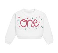 EFOGEP Toddler Baby Girls Boys First Birthday Outfit Long Sleeve Boho Embroidery One Year Old Sweater Top Warm Knitted Pullover Sweatshirt Cake Smash Photo Short Fall Winter Clothes White & One 1 Year