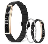 Efolen itness Tracker Bracelet for Women Men, Slim Smart Bracelet with Heart Rate, Blood Oxygen, Sleep Monitor, Step Counter, Pedometer, Waterproof for Android iPhone, 2 Straps & Chain Bracelet, Gold