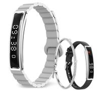 Efolen Smart Bracelet for Women Men, Ultralight Fitness Tracker with Heart Rate/Blood Oxygen/Sleep Monitor/Pedometer, Slim Smartwatch for Android iPhone,Activity Tracker, 2 Band with Bracelet Silver