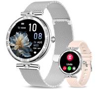 Efolen Smart Watch for Women(Answer/Make Call), 1.19" Touch Screen Fitness Watch with SpO2 HR Sleep Monitor, 120+ Sport, IP68 Waterproof Step Counter Ladies Smartwatch for iPhone Android Silver