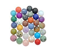 Eforcase 20PCS Gemstone Sphere Balls 0.6 Inch/16mm Polished Crystal Sphere Bulk Assorted Ball Stones Gemstones Undrilled Mini Gemstone Crystal Stone for Home Décor