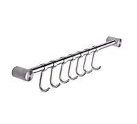 eForwish 304 Stainless Steel Kitchen Utensil Racks with 7 Hooks Hangers Wall Mounted 15"